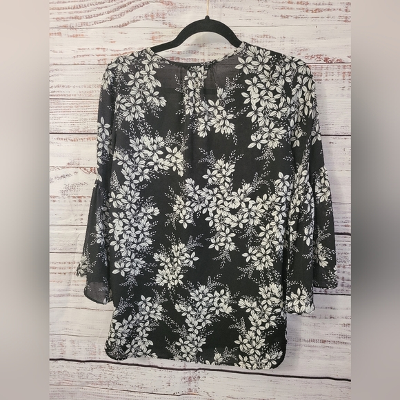 Counterparts S Sheer Black and White Blouse - Picture 3 of 3